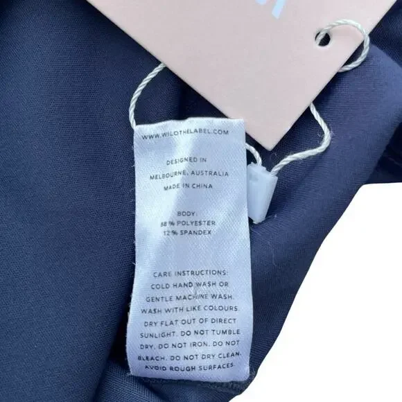 WILO The Label Tennis Dress Navy Blue Cobalt Built In Shorts NWT - Size Large - Picture 9 of 10